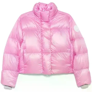 ženska zimska roze jakna